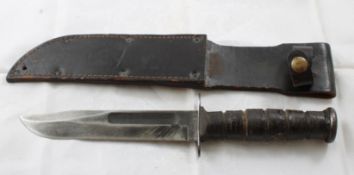 Fixed Blade US Army Camillus Knife w/Sheath