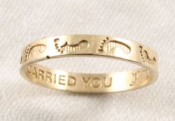 10kt Yellow Gold Ring Size 8 1/2