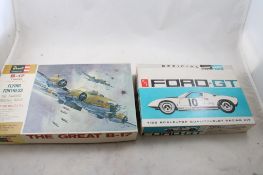 AMT Ford GT Model, Revell B-17 Memphis Belle Model