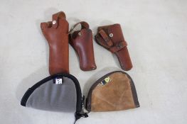 3 Leather Holsters Bucheimer Pacemaker & Brauer