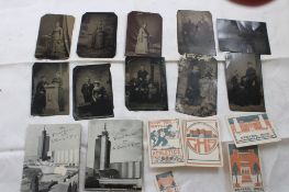 Tin type photos, 1930's Stickers/Stamps, 1934 Century of Progress