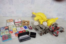 Roller Skates, Card Games, Scoop Ball, Flashlights