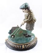 Cast Iron Golfer Door Stop 12
