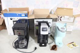 3 Coffee Makers Keurig, Bunn & Hamilton Beach
