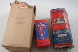 3 Vacuum Tubes 1944 Military Lewis, GM, Hytron