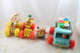 Lot Vintage Fisher Price Pull Toys