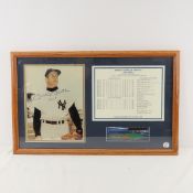 Mickey Mantle Signed Photo in Shadowbox Frame