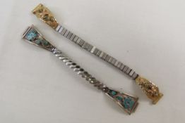 10KT & Sterling Ladies Watch Bands