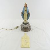 Hartland Virgin Mary Plastic Lamp & Music Box