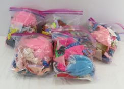 5 Bags Untagged Fashion Doll Clothes- many Barbie