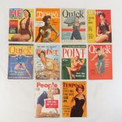 10 1950's Pocket Magazines Tempo, Quick, He