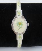 Andre Mouche Swiss Edelweiss Peekaboo Cuff Watch