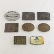 Advertising Belt Buckles Schlitz, Lee, Coke & more