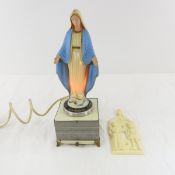 Hartland Virgin Mary Plastic Lamp & Music Box