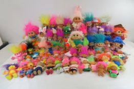 60+ 1960's-Modern Troll Dolls- some large size