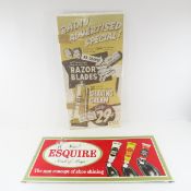 Shaving Advertisement and Esquire Sign