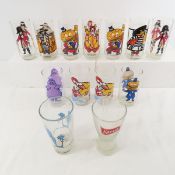McDonalds and other character glasses