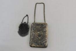 Early 1900's Silverplated Clutch & Mesh Coin Bag