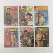 6 10 cent Dell Westerns comics Colt .45, Gunsmoke