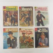 6 10 cent Dell Westerns, Maverick, Bat Masterson