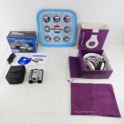 Pepsi Tray, Headphones & Recording Binoculars