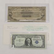 Rhode Island Obsolete Note & $1 Silver Certificate