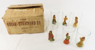 Set of 6 Striptease glasses