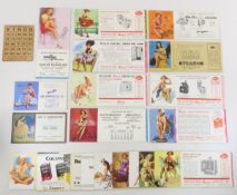 Pinup style and other advertising cards