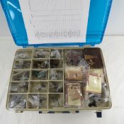 100+ assorted D&D mini figures in case