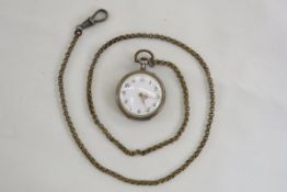Galonne 800 Silver 18 Jewel Pocket Watch Size 6