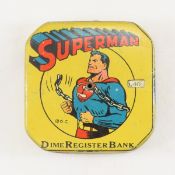 Vintage Superman Dime Register Bank