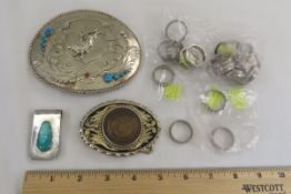 Marine & Rodeo Belt Buckles, Rings & Money Clip