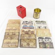 Stereoview Cards, Bowers Can & Red Kodak 120