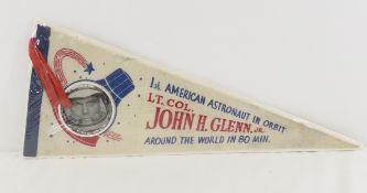 1962 John Glenn 1st American in Orbit Felt Pennant