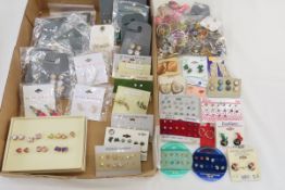 220 Pairs Earrings- over half are new & carded