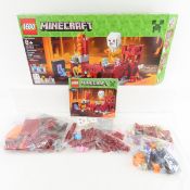 Lego Minecraft Set 21122 opened box