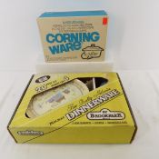 Corningware P-4 & Melamine dinnerware with boxes