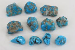 11 Natural Turqouise Nuggets From Arizona 213grams