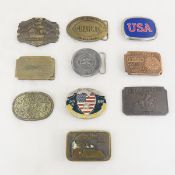 10 Belt Buckles Advertising & more, Bobcat & more