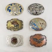 6 Fancy Belt Buckles