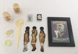 Nudie salt & pepper shakers, lighters & more