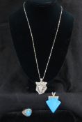 Sterling Silver & Turquoise Necklaces & Ring