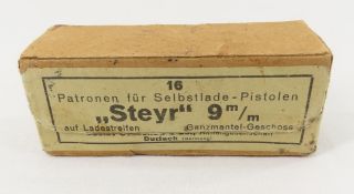 Ammunition Sealed box of 16 rounds Steyr 9mm