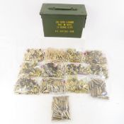 Mixed caliber brass only, ammunition can full