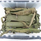 Bin full of US Military backpack straps