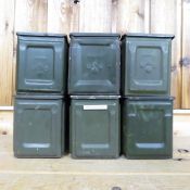 6 Large Empty Ammunition cans