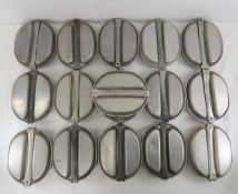 16 1940's-80's US Military mess kits, no utensils