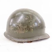 US Military M1 helmet with liner rear seam