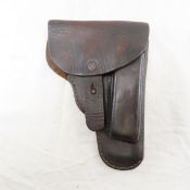 WWII CZ-27 leather pistol holster