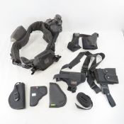 Belt with cloth holster & accessories, holsters